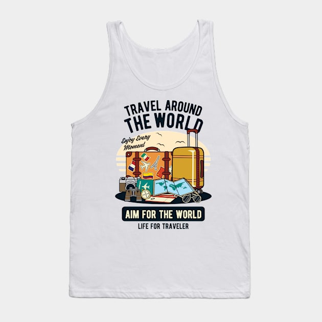 Travel around the World Tank Top by ShirtyLife